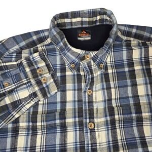 Ridgecut Toughwear Mens Large‎ Plaid Button Down Long Sleeve Shirt Casual